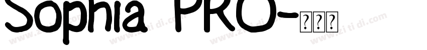 Sophia PRO字体转换